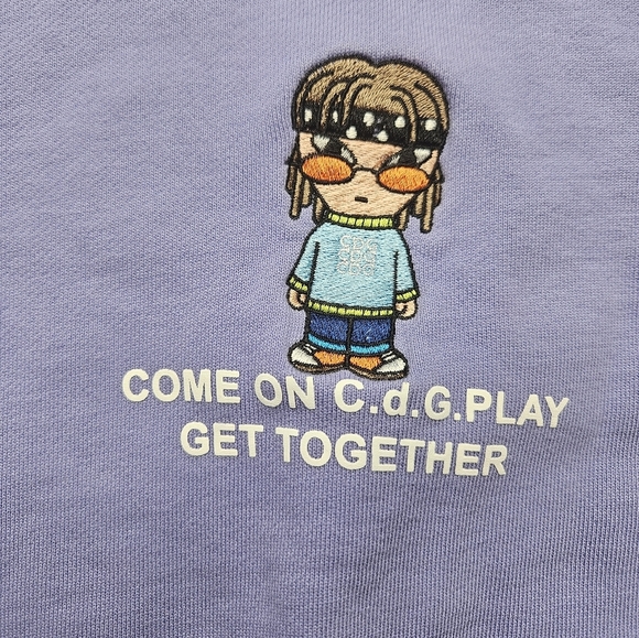 Comme Des Garcons Cropped Sweateshirt Purple Medium - Picture 4 of 12